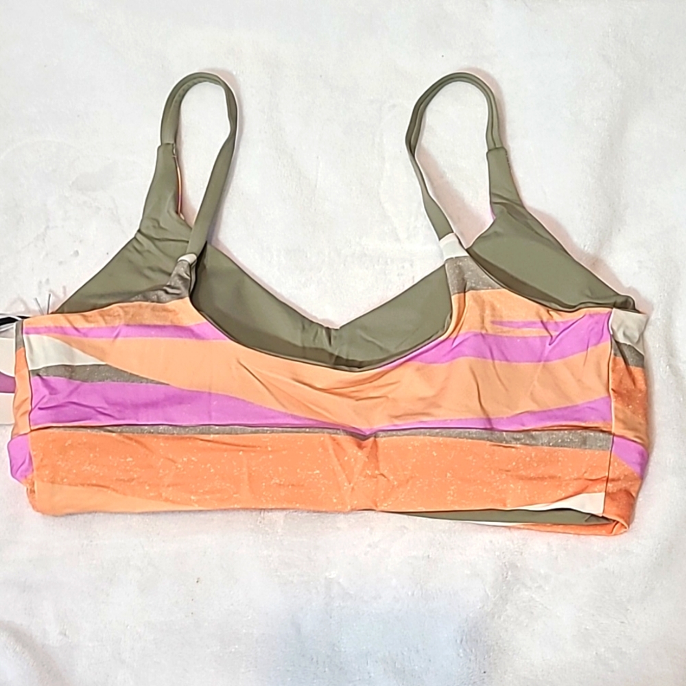 Prana Willow Falls Reversible Bikini Top Size XS Waves Beach Resort Vacation New - Picture 3 of 7